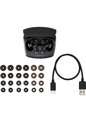 Audio Technica Ath-Twx9 Android iOS Uyumlu Tek Mikrofonlu Bluetooth 5.2 Silikonlu Kablosuz Kulak İçi Bluetooth Kulaklık Siyah