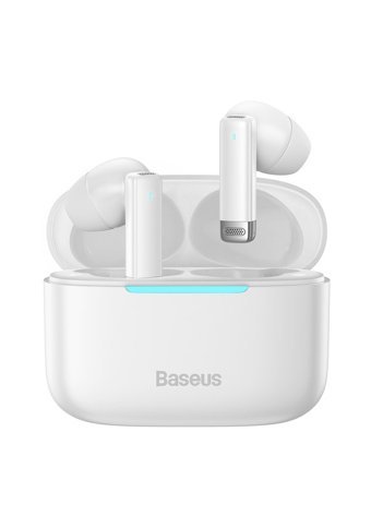 Baseus Bowie E9 TWS Su Geçirmez Tek Mikrofonlu Bluetooth 5.3 Silikonsuz Gürültü Önleyici Kablosuz Kulak İçi Bluetooth Kulaklık Beyaz