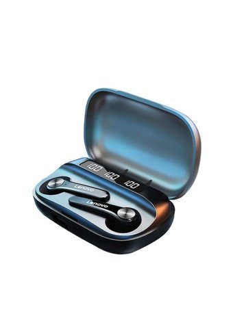 Lenovo QT81 TWS Su Geçirmez Tek Mikrofonlu Bluetooth 5.0 Silikonsuz Kablosuz Kulak İçi Bluetooth Kulaklık Siyah