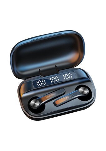 Lenovo QT81 TWS Su Geçirmez Tek Mikrofonlu Bluetooth 5.0 Silikonsuz Kablosuz Kulak İçi Bluetooth Kulaklık Siyah