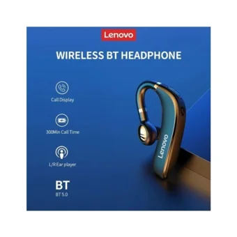 Lenovo HX106 TWS Tek Mikrofonlu Bluetooth 5.0 Silikonsuz Kablosuz Kulak İçi Bluetooth Kulaklık Siyah