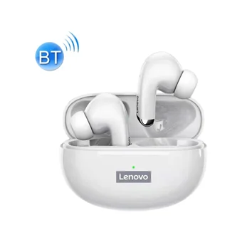 Lenovo Lp5 TWS Su Geçirmez Tek Mikrofonlu Bluetooth 5.0 Silikonsuz Gürültü Önleyici Kablosuz Kulak İçi Bluetooth Kulaklık Beyaz