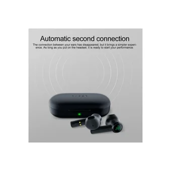 Razer Hammerhead TWS Su Geçirmez Tek Mikrofonlu Bluetooth 5.0 Silikonsuz Gürültü Önleyici Kablosuz Kulak İçi Bluetooth Kulaklık Siyah