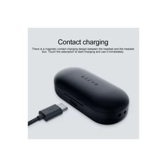 Razer Hammerhead TWS Su Geçirmez Tek Mikrofonlu Bluetooth 5.0 Silikonsuz Gürültü Önleyici Kablosuz Kulak İçi Bluetooth Kulaklık Siyah