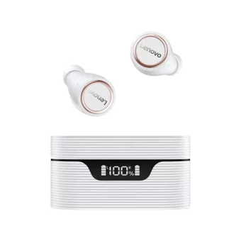 Lenovo LP12 TWS Çift Mikrofonlu Bluetooth 5.0 Silikonsuz Kablosuz Kulak İçi Bluetooth Kulaklık Beyaz