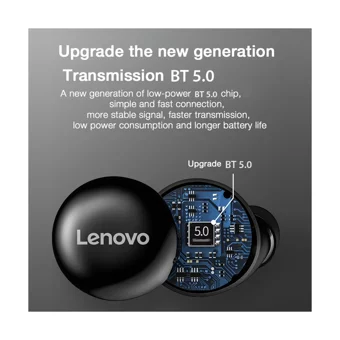 Lenovo LP11 TWS Tek Mikrofonlu Bluetooth 5.0 Silikonsuz Gürültü Önleyici Kablosuz Kulak İçi Bluetooth Kulaklık Beyaz