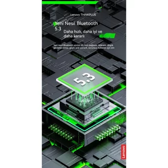 Lenovo XT81 TWS Tek Mikrofonlu Bluetooth 5.1 Işıklı Silikonsuz Gürültü Önleyici Oyuncu Kablosuz Kulak İçi Bluetooth Kulaklık Gri