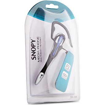 Snopy Sn-J34 Tek Mikrofonlu Silikonlu Kablolu Çengelli Bluetooth Kulaklık Beyaz