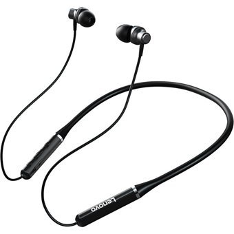 Lenovo XE05 Su Geçirmez Tek Mikrofonlu Bluetooth 5.0 Silikonsuz Gürültü Önleyici Kablosuz Boyun Askılı Bluetooth Kulaklık Siyah