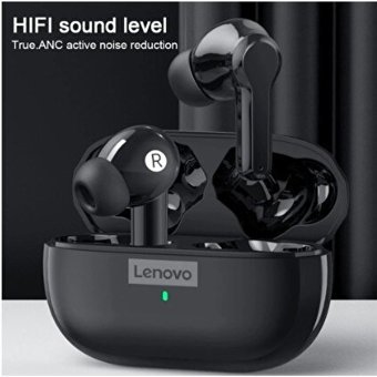 Lenovo LP1S TWS Su Geçirmez Tek Mikrofonlu Bluetooth 5.0 Silikonsuz Gürültü Önleyici Kablosuz Kulak İçi Bluetooth Kulaklık Siyah