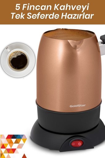 Goldstar ST7300g 850 W 5 Fincan Kapasiteli Çelik Elektrikli Cezve İnox