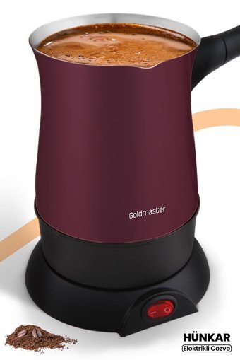 Goldmaster Hünkar 850 W 5 Fincan Kapasiteli Çelik Elektrikli Cezve Mor
