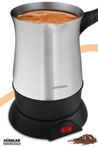 Goldmaster Hünkar 850 W 5 Fincan Kapasiteli Çelik Elektrikli Cezve İnox