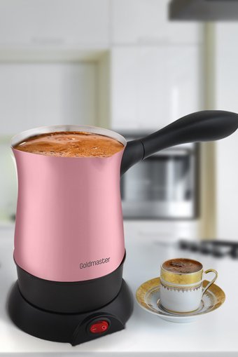 Goldmaster GM-7315P Hünkar 850 W 5 Fincan Kapasiteli Çelik Elektrikli Cezve Pembe