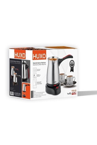 Huxo 800 W 4-6 Fincan Kapasiteli Çelik Elektrikli Cezve Gri