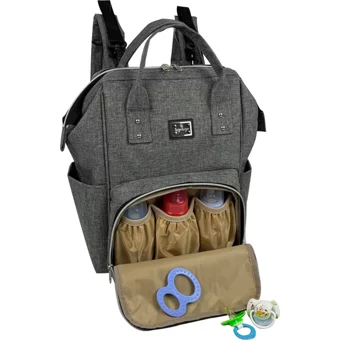 Britax Römer Su Geçirmez Bölmeli Bebek Sırt Çantası Gri