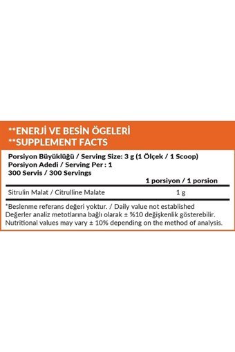 High Nutrition Citrulline Malate Aromasız Aminoasit 300 gr Toz + Shaker