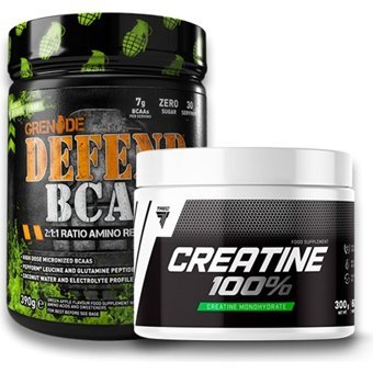 Grenade Nutrition Defend Çilek Aromalı Kompleks Glutamin BCAA 390 gr Toz + Trec %100 Creatine 300 gr