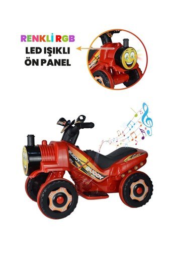 Uj Toys Buddy 6 V Üstü Açık Tek Kişilik Akülü ATV Kırmızı