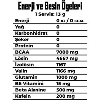 Enji Nutrition Çilek Aromalı Kompleks Glutamin BCAA 390 gr Toz + Shaker
