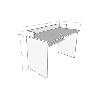 Asra Trend Trend Kitaplıklı Suntalam Çalışma Masası Ceviz 56x169 cm