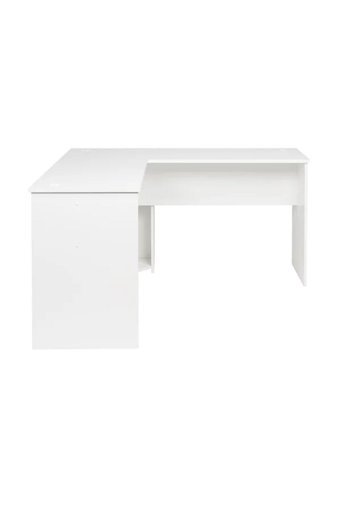 Aden Home Kitaplıklı MDF Çalışma Masası Beyaz 140x140 cm