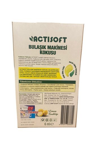 Actisoft Limonlu Bulaşık Makinesi Kokusu