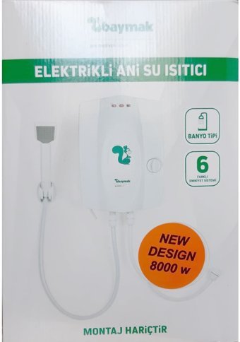 Baymak BT-8000 0.2 Enerji Sınıfı Elektrikli Trifaze Ani Su Isıtıcı