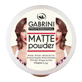 Gabrini Professional 02 Tüm Ciltler İçin Yağsız Mat Kompakt Pudra Açık