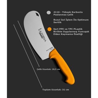 Lazbisa Gold Serisi Tek Saplı Plastik Zırh Bıçak 18.5 cm