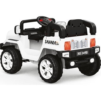 Dolu Sahara 12 V Üstü Açık Tek Kişilik Akülü Jip Beyaz