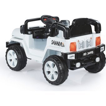 Dolu Sahara 12 V Üstü Açık Tek Kişilik Akülü Jip Beyaz