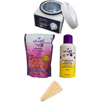 Ege Sir Profesyonel 1+1 Boncuk Ağda Makinesi + Boncuk Ağda + Spatula + Temizleme Yağı