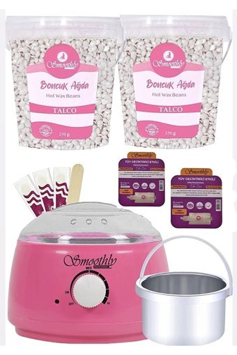 Smoothly 1+1 Boncuk Ağda Makinesi + 2xBoncuk Ağda + 2xKarınca Yağı + 3xTemizleme Mendiili + Spatula