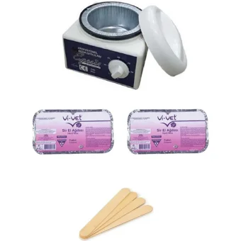 Egesir 1+1 Kazanlı Ağda Makinesi + 2xEl Ağdası + Spatula