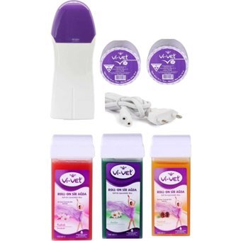 Vi-Vet 1+1 Roll-On Ağda Makinesi + 3xKartuş Ağda + 2xAğda Bezi