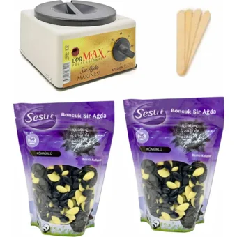 Sesu Dprmax 1+1 Boncuk Ağda Makinesi + 2xKömürlü Boncuk Ağda + Spatula