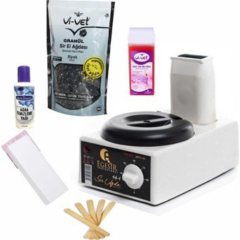 Egesir 1+1 Ağda Makinesi Seti Ağda Makinesi + Siyah Granül Ağda + Ağda Temizleme Yağı + 10M Ağda Bezi + 5xSpatula