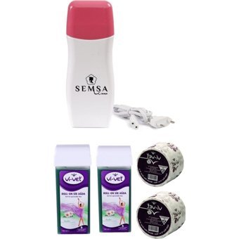 Semsa 1+1 Roll-On Ağda Makinesi + 2xKartuş Ağda + 2xAğda Bezi