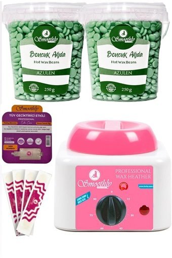 Smoothly 1+1 Boncuk Ağda Makinesi + 2xAzulen Boncuk Ağda + Karınca Yağı + 4xTemizleme Mendiil