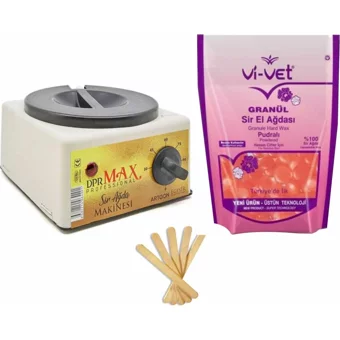 Dprmax 1+1 Boncuk Ağda Makinesi + Pudralı Boncuk Ağda + Spatula