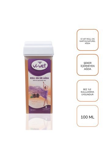 Vi-Vet 1+1 Roll-On Ağda Makinesi + 6xNaturel Kartuş Ağda + Ağda Bezi