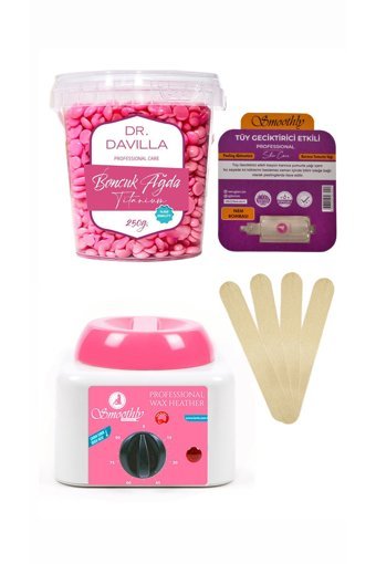Dr.Davilla Soothly 1+1 Boncuk Ağda Makinesi + Boncuk Ağda + Karınca Yumurta Yağı + Spatula