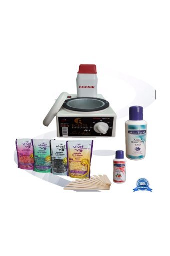 Ege Style 2+1 Ağda Makinesi + 4xVivet Boncuk Ağda + 10xSpatula + 125 ml Ağda Yağı