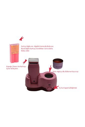 Epilla 2+1 Ağda Makinesi + Kartuş Ağda + Kutu Ağda + Ağda Yağı + Ağda Bezi