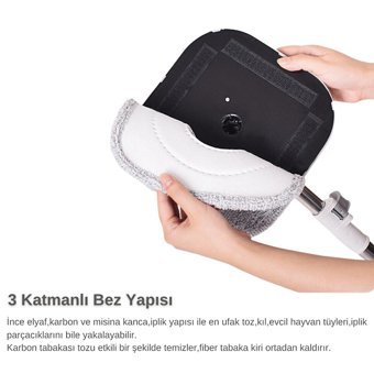 Yui Kirli Su Ayıran Mop Seti Gri