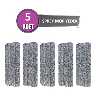 Zengin Çarşım Islak 5'li Mop Seti Gri