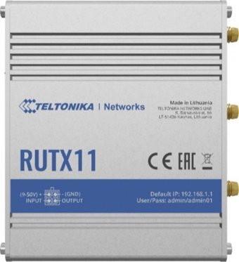 Teltonika RUTX11 2.4 GHz-5 GHz 4G 867 Mbps Dual Band Router