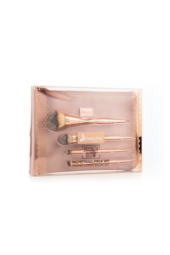 Nascita Bronzy Glow No:25 4'lü Allık Eyeliner Far Makyaj Fırça Seti