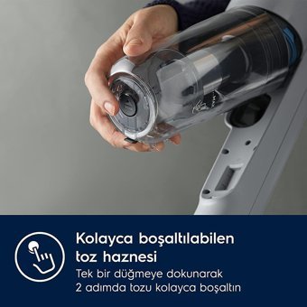 Electrolux Ultimate 700 Cordless Cleaner EP71UB14DB Toz Torbasız Işıklı Kuru Kablosuz Dikey Şarjlı Süpürge Gri